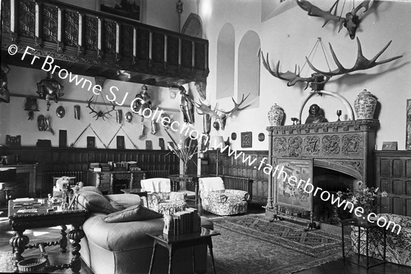 ADARE MANOR   GREAT HALL FIREPLACE FROM SOUTH WEST